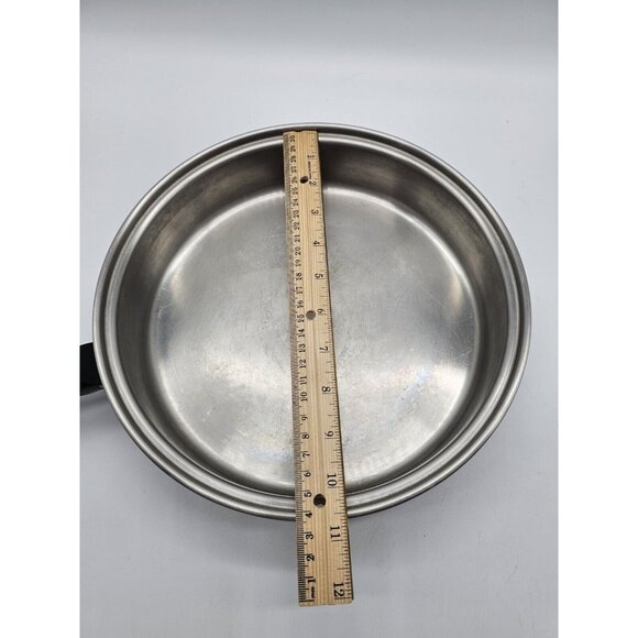 Vintage MCM Ecko Stainless Steel 2 Quart Pot W/ Cover And 10" Frying Pan - Picture 8 of 15